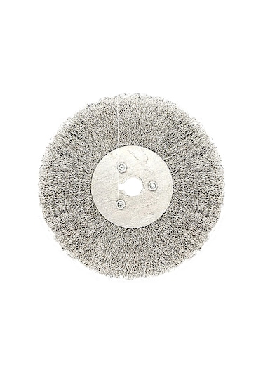 Springsun Paslanmaz Çelik Tezgah Teli Fırçası - Zımparalama, Çapak Alma Ve Boya Sökme İçin 8 İnç