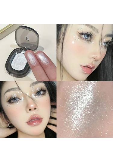 Metalik Dumanlı Tek Renkli Göz Farı Paleti Glitter Punk Siyah Göz Farı Paleti 02 01