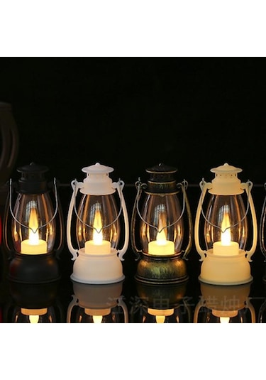 Siyah Led Mum Su Geçirmez Ev Dekorasyon İdeal Hediye Cadılar Bayramı Vintage Kapalı İçin Asılı Led Mum Lamba Yuvarlak Siyah