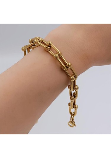 Tfny Gold Çelik Bileklik Çok Renkli
