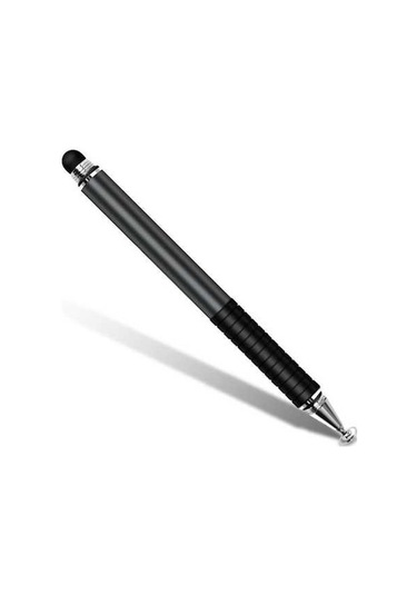 Fastbuy Metal Dokunmatik Kalem - Transparan Diskli Ekran Kalemi, Çizim-ofis-oyun İçin Kapasitif Kalem, Evrensel Gri