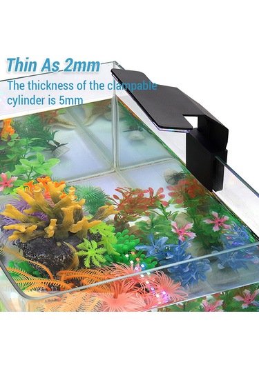 Padalink Nx3 Siyah Ultra İnce Led Akvaryum Işığı - Üç Renkli Işık, Yüksek Parlaklık, 10-45cm Akvaryumlar İçin, Avrupa Standartı 220v Soğuk Işık