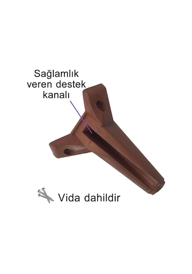 8 Adet Serdivan 15 Cm Ceviz Ahşap Desenli Lüx Mobilya Kanepe Sehpa Ünite Koltuk Ayağı Baza Ayak