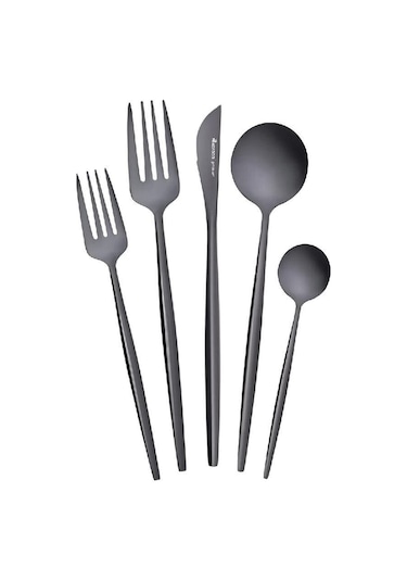 Karaca  Orion 30 Parça 6 Kişilik Çatal Kaşık Bıçak Takımı Black