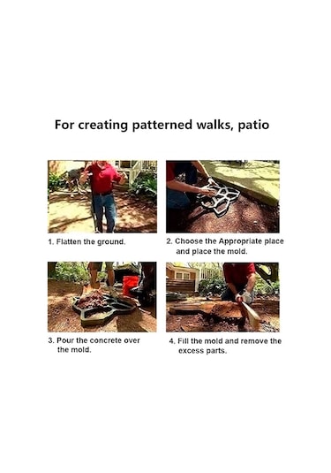 Suofeng Bahçe Yolları İçin Tekrarlı Kullanımlı Pp Beton Kalıbı - 34.5cm Çaplı Dairesel Desenli Dıy Yol Yapım Aracı