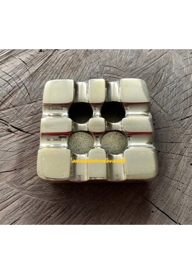 Dmr Gold Pirinç Küllük Puro Küllüğü Siğara Küllük 10 10cm Parlak Sarı