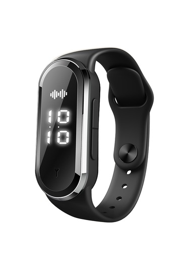 Youtek Siyah Akıllı Ultrasonisitik Sinek Kovucu Bileklik - Fiziksel Koruma, Üç Seviye Ayar, Saat Fonksiyonu, Hamile Ve Bebek Uygun