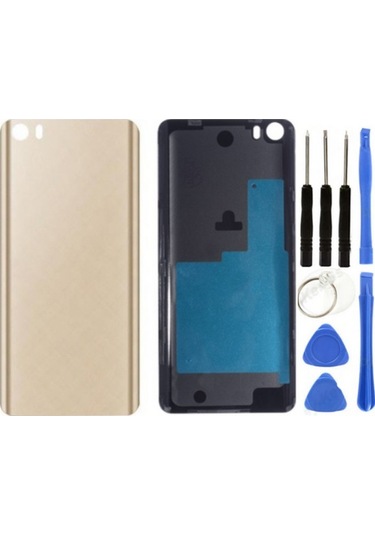 Xiaomi Mi 5 Uyumlu Arka Pil Kapağı Gold + Tamir Seti Çok Renkli