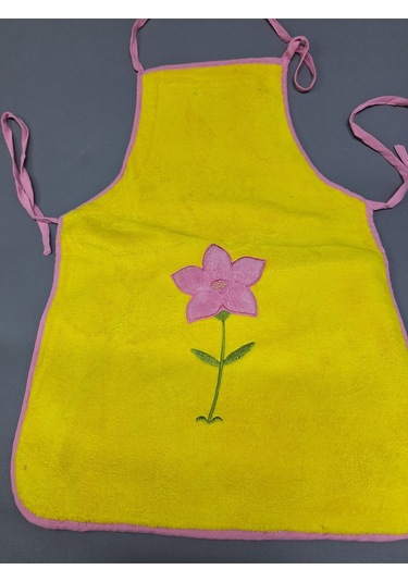 Peluş Mutfak Önlüğü / Su Geçirmez Pembe / Yeşil Sarı Pembe