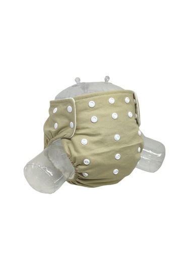 Baby Ybb Yıkanabilir Bebek Bezi Cepli Haki Renk Çıt Çıtlı 8kg-18kg Standart