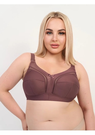 Sim Sim Büyük Beden Kadınlar İçin Korsesiz Sütyen 275702119 Kahverengi