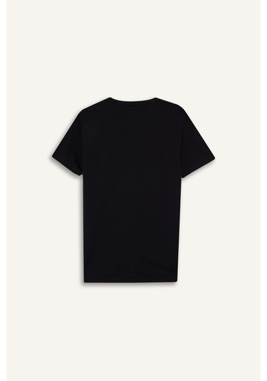 Defacto Slim Fit Dar Kesim V Yaka Üst D6187ax25wnbk27 Siyah