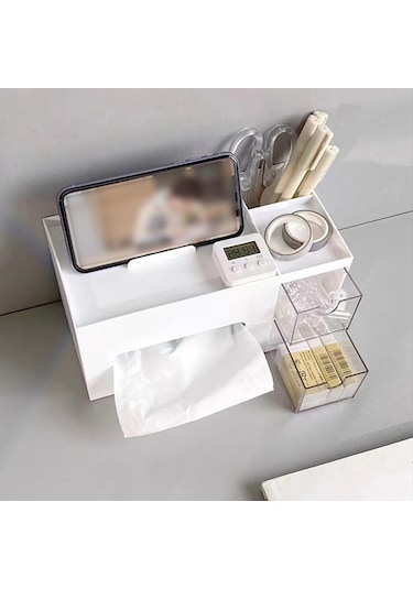 Beyaz-1pc-peçete Tutucu Kapak Tuvalet Kağıdı Mendil Durumda Katı Basit Şık Ofis Ev Araba Mendil Organizatör Konteyner