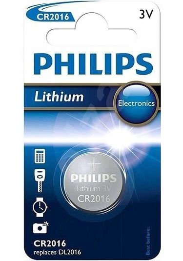 Philips Pil Minicell Lithium Cr-2016 Tekli