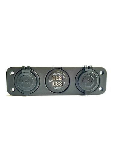 Marin Çakmaklık+Usb Soketi+Voltmetre+Ampermetre