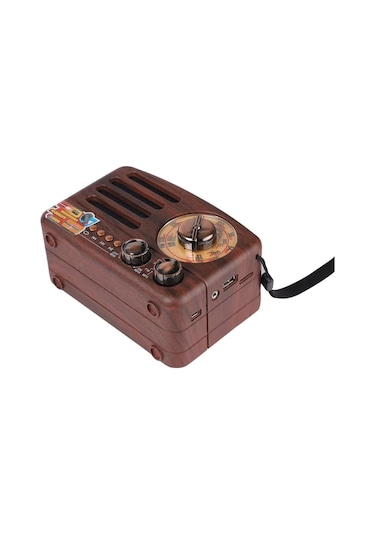 Küçük Boy Retro, Nostaljik, Ahşap Tasarım Bluetooth Hoparlörlü, Ş