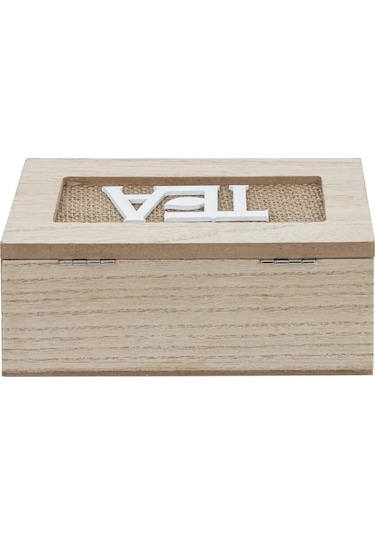 Decor Point Çıkartmalı Kapaklı Poşet Çay Kutusu 16x9x7 Cm 291243916 Beyaz