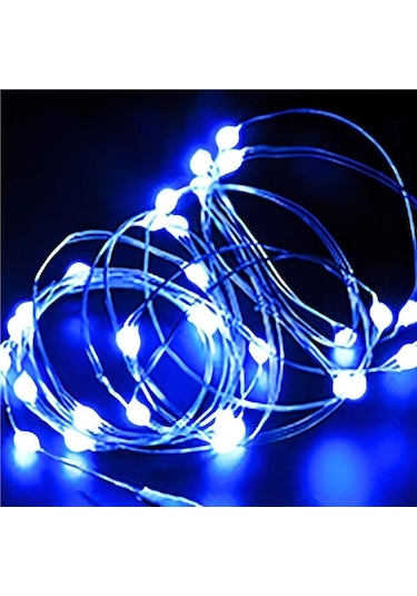 Mavi 1/2/3/5/10/20/30m Led Dize Işıklar Pil Bakır Tel Çelenk Lamba Açık  30m Mavi