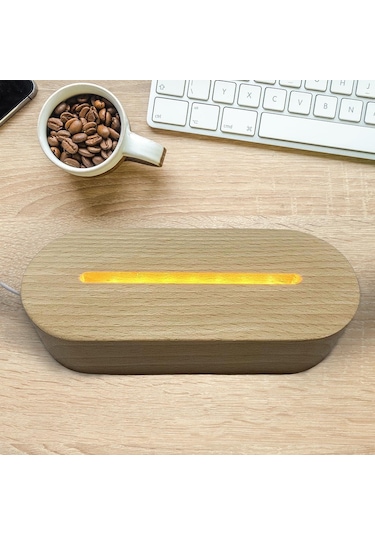 Suntek Led Gece Işığı Ahşap Taban Tutucu Sıcak-beyaz Sıcak Beyaz Diğer