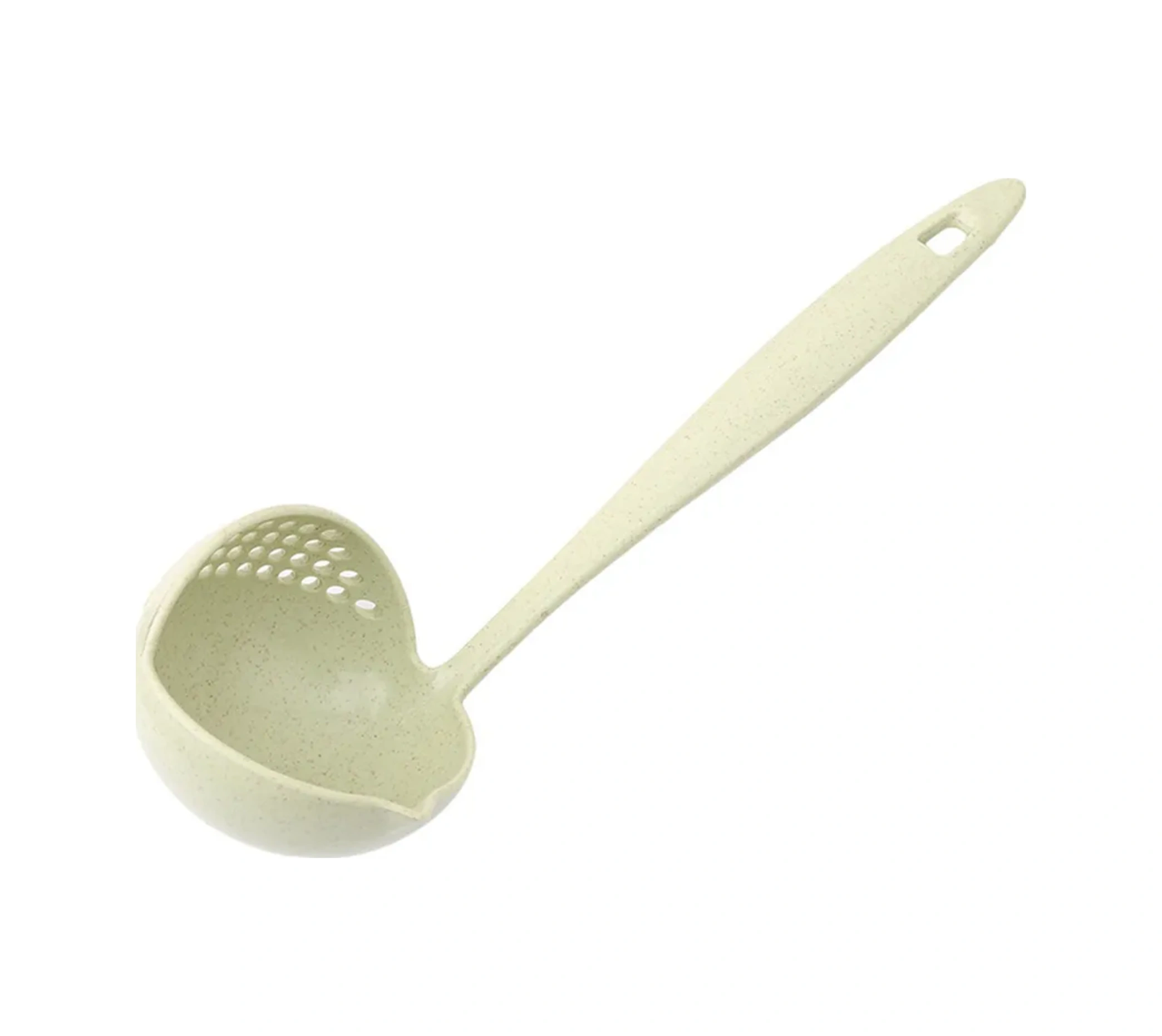 Yaleker Çevre Dostu Askılı Kelleli Kaşık - Yiyecek Grade Plastik, Sürekli Kullanımlı, Filtre Fonksiyonu, Yeşil Renk Pembe