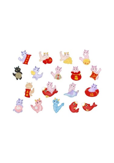 Mini Ejderha Süs Parlak Renkler Sevimli Ejderha Heykelcik Reçine Süs Yeni Yıl Süslemeleri O