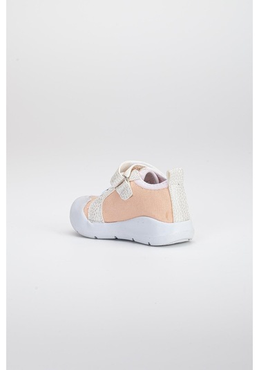 Şirinbebe Şiringenç Keten Somon Kız İlkadım Bebek Çocuk Ayakkabısı-2899-somon Somon
