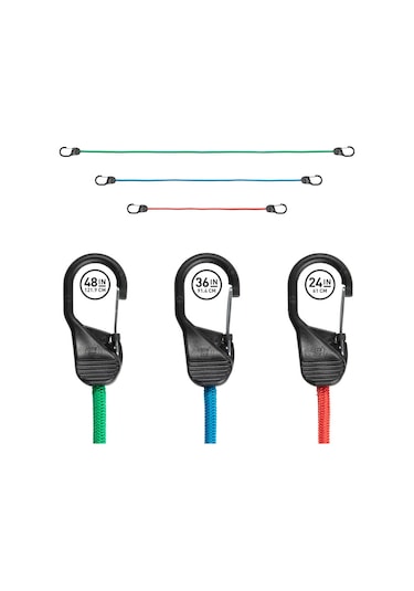 NITE IZE Slidelock Kilitli Karabina Bungee Gergi Lastiği (91.4cm) Mavi