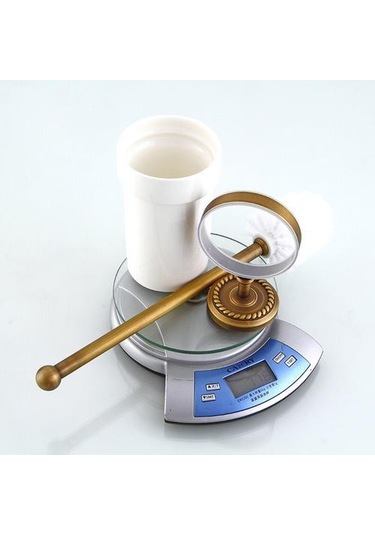 Vintage Antik Bakır Tuvalet Fırçası Set Duvara Monte Klozet Temizleyici Banyo Ev Otel Için Temizleyici Fırça Kiti Tuvalet Fırçası Tutucular Altın - Krom