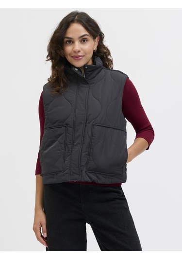 Kadin Dik Yaka Kapitone Yelek - Serena - 12278852 Black