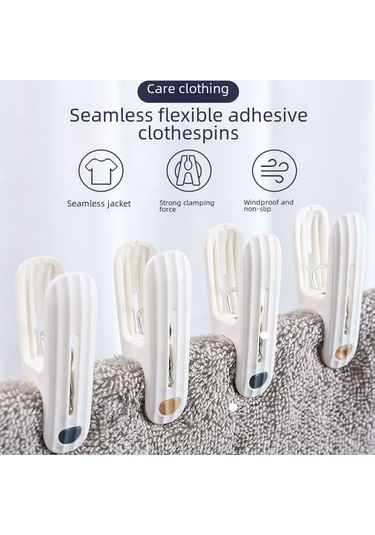 Yuntech01 Ev İçin 12'li Plastik Rüzgar Direnciklı İz Olmayan Çamaşır, Çorap, Nevresim Asma Klipsleri Sarı Diğer