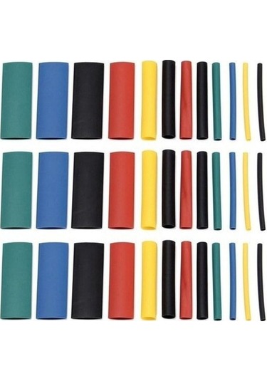 Renkli Isıyla Daralan Makaron Seti - 530 Adet Belirtilmemiş Belirtilmemiş Siyah