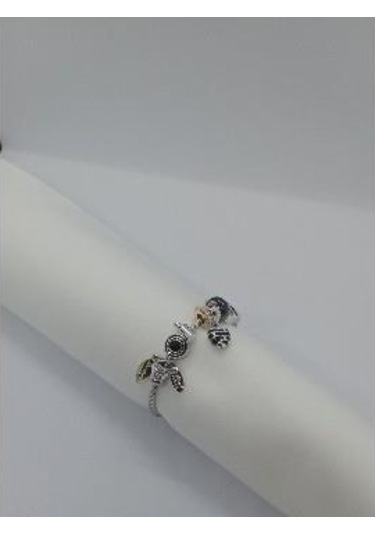 Kelebek Figürlü Tasarım Çelik Bileklik - Kadın