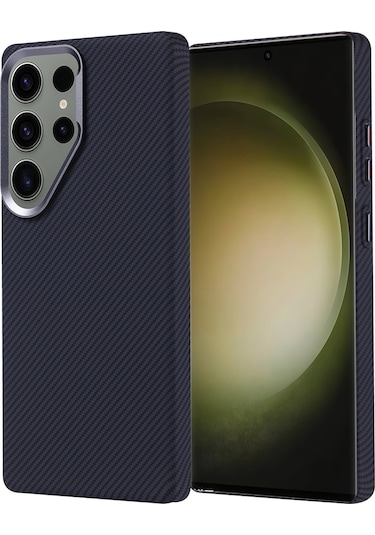 Galaxy Uyumlu S25 Ultra Kılıf Magsafe Şarj Özellikli Karbon Fiber Görünümlü Nekst K Altın Altın