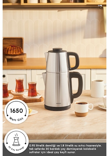 Karaca Tea Break Inox Çelik Su Isıtıcı & Çay Makinesi