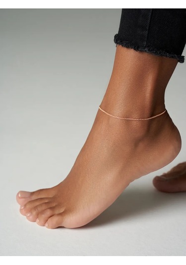 Mıx Jewelry Altın Gümüş Ayak Bilekliği 152572342 Altın