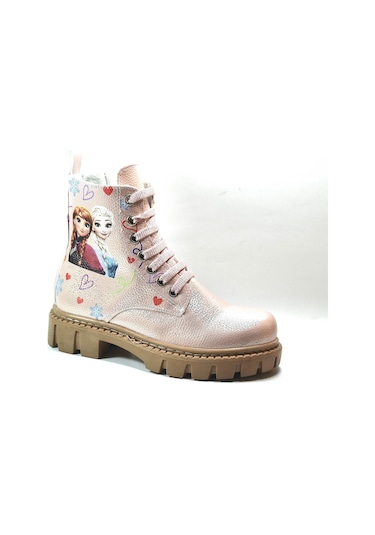 Onlo Ayakkabı Fr.0224 Pudra Fermuarlı Kız Çocuk Postal Bot Pudra