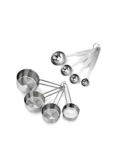 Fosenze 8 Parça Paslanmaz Çelik Ölçü Kupa Ve Kaşık Seti - Fırınlama Ve Pişirme İçin Dayanıklı, Yığılabilir, Lavabo Güvenli