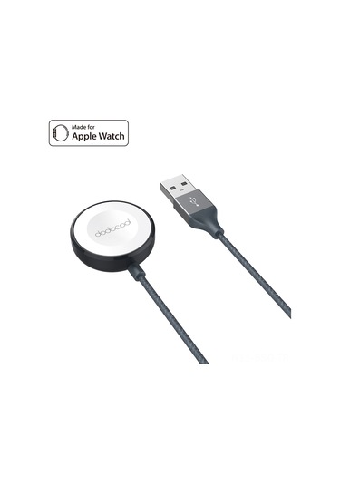 Springsun İos Watch Uyumlu Seri 1/2/3 İçin Mfi Onaylı Manyetik Şarj Kablosu - 1 Metre Nilon Örgü, Çinko Alaşımlı Kasa, Çizik Koruyucu, Gri