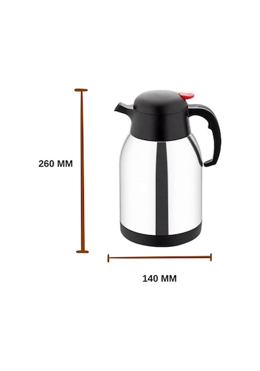 2 Litre Çift Kat Paslanmaz Çelik Termos Piknik Kamp Outdoor Ofis Otel Kafe Okul İnox