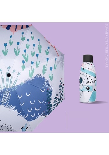 Yystore Kadın Ultra Hafif Beş Katmanlı Sekiz Kemikli Katlanır Güneş Şemsiyesi Shl2352 Çok Renkli