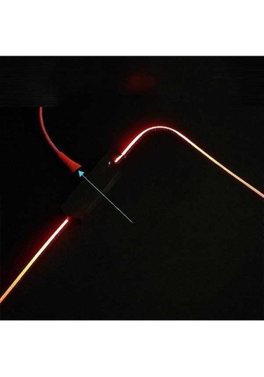 Novahub 250x350x3mm F-01 Kauçuk Rgb Işıklı Mouse Pad Kırmızı Yıldız Kızıl Tilki