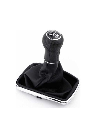 My Topped 1999-2005 Volkswagen Bora/golf/jetta Siyah 6 Vites Dayanıklı Pu Deri Vites Koruması Siyah