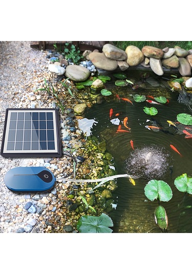 1.5 W 3600 Mah Güneş Oksijen Pompası Balık Tankı Oksijenatör