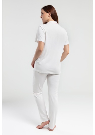 Pierre Cardin Kadın Krem Gömlek Pijama Pc7715-s-v4 Krem