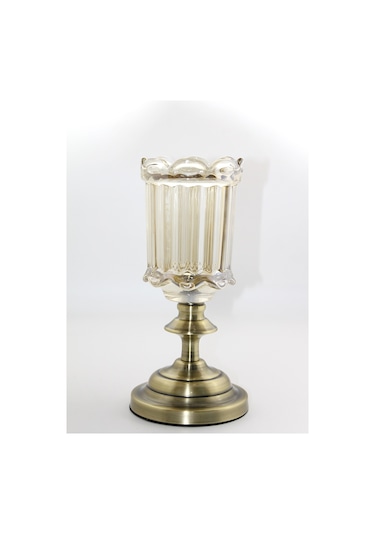 Cam Şamdan Tekli Model 5 Çok Renkli