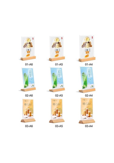 Çift Taraflı Menü Sergileme Standı A4/a5/a6 Resim Kartı Çerçevesi Masa Üstü İşaret Tutucu Restoran