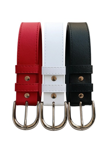 Kadın Kemer 3'lü Kot Ve Kumaş Çok Renkli