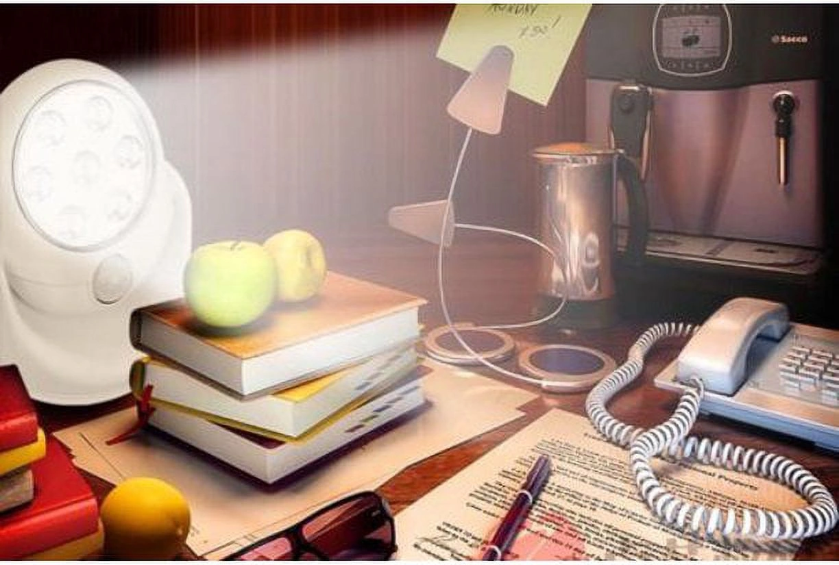 Yunboo Kablosuz Pilli Hareket Sensörlü Led Işık, 360 Döner Taban Ve 180 Pivot Kafa, Ultra Parlak Işık, 30 Saniye Süreyle Otomatik Açılma, 100.000 Saat Ömür Beyaz