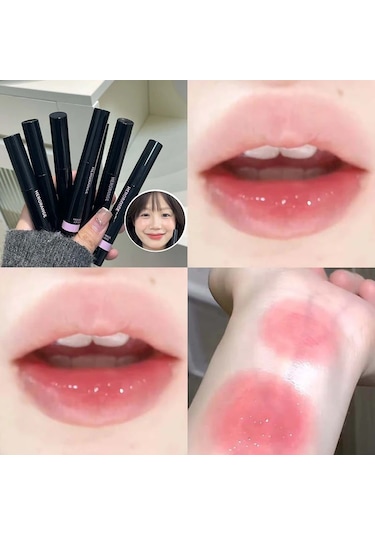 Mirror Glass Jelly Solid Lip Gloss Peach Lipstick Hydrating Clear Water Lip 05 1.8g Pembe