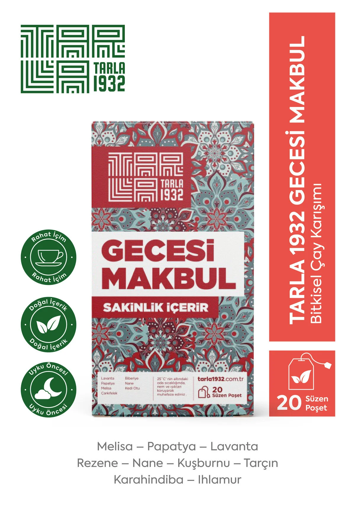Tarla 1932 Gecesi Makbul Özel Çay - Benzersiz Bitki leri Sıfır Kimyasal